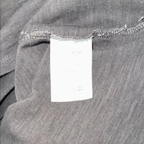 Veronica Beard Baseball Mason Charcoal Long Sleeve Tee Pimo Cotton Top Women's L - Picture 3 of 9